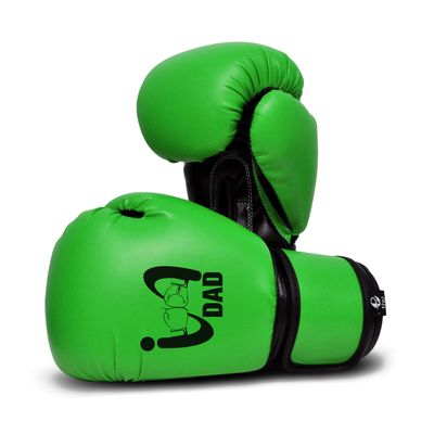 UFG I Boxing Dad - Kids Boxing Gloves MMA Boxing Muay Thai Bag Work (Green, 4 Oz)