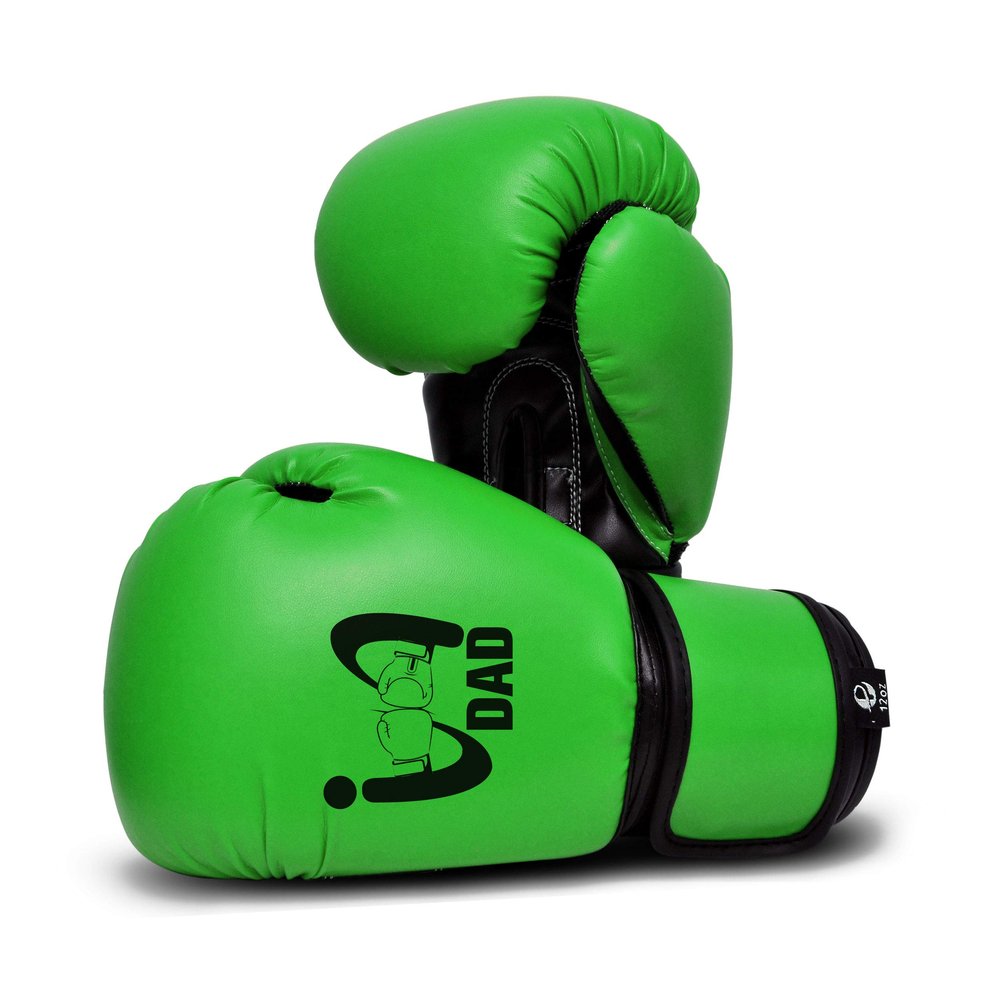 UFG I Boxing Dad - Kids Boxing Gloves MMA Boxing Muay Thai Bag Work (Green, 4 Oz)