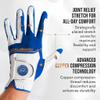 Copper Tech Golf Gloves Men Right Handed Golfer Or Left Handed Golfer (2 Pack)| Copper Compression Joint Support | Flexible & Comfortable Fit with AAA Leather view 2