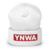 YNWA Block Liverpool Cuffed Soccer Beanie White view 1