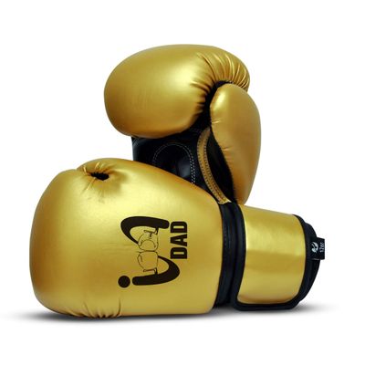 UFG I Boxing Dad - Kids Boxing Gloves MMA Boxing Muay Thai Bag Work (Gold, 6 Oz)