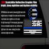 Reflective Union County Georgia GA Thin Blue Line Stealthy Old Glory USA Flag | Honoring Law Enforcement Officers Sheriffs | County State Decal Bumper Sticker 3M Vinyl 3" x 5" view 2