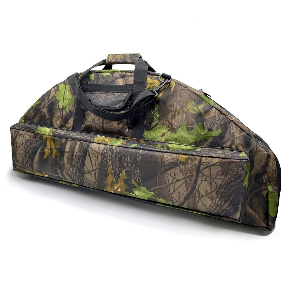 Silfrae Compound Bow Case Soft Bow Padded Case Light-Weight Bow Carry Bag with Arrow Pocket (Treecamo, S)