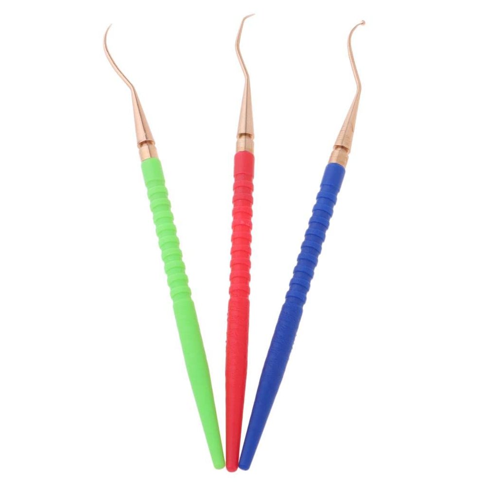 3Pcs Plastic Handle Brass Pick Parts Remove O Rings Scuba Diving Repair Tool Kit