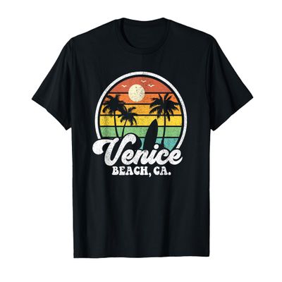 Vintage Venice Beach California CA Surfing Retro Surf Gift T-Shirt