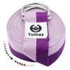 Tumaz Yoga Strap/Stretch Bands [15+ Colors, 6/8/10 Feet Options] with Extra Safe Adjustable D-Ring Buckle, Durable and Comfy Delicate Texture - Best for Daily Stretching, Physical Therapy, Fitness view 1
