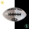 HW HOLOWIN Holographic Luminous Light Up Reflective Football for Night Games & Training, Glowing in The Dark, Great American Football (White, Official (Size 9)) view 2
