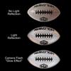 HW HOLOWIN Holographic Luminous Light Up Reflective Football for Night Games & Training, Glowing in The Dark, Great American Football (White, Official (Size 9)) view 3