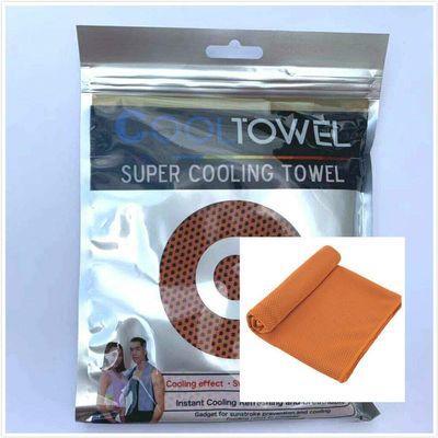 2PCS Instant Ice Cooling Towel Pads Sports Workout Fitness Gym Yoga Hiking - Orange