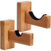 TOBWOLF 2PCS Baseball Bat Wall Mount Display Rack, Horizontal Display Bat Hanger Holder, Wood Bracket Stand for Hockey Stick - Burlywood view 1