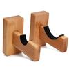 TOBWOLF 2PCS Baseball Bat Wall Mount Display Rack, Horizontal Display Bat Hanger Holder, Wood Bracket Stand for Hockey Stick - Burlywood view 2