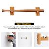 TOBWOLF 2PCS Baseball Bat Wall Mount Display Rack, Horizontal Display Bat Hanger Holder, Wood Bracket Stand for Hockey Stick - Burlywood view 4