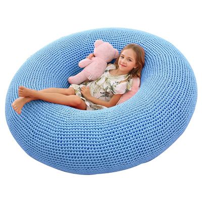 ROPECUBE Sensory Teaching Aids, Children's Tire Sofa, Training Equipment, Indoor Early Education Kindergarten, Elastic Frame is in The Middle Without Touching The Ground (Light Blue)
