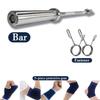 Diameter 2-inch standard Olympic training bars weightlifting barbells (47"/60"/6 ft/7 ft) double-card reed (Silver-47") view 4
