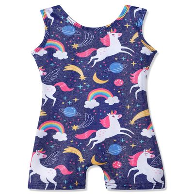 HOZIY Leotards Gymnastics Outfits for Girls Shorts Biketards Size 6-7 Years Old 5t Unicorn Dance Leotards Sparkle