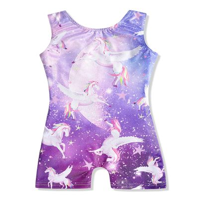 HOZIY Leotards for Toddler Girls Gymnastics 2t 3t Dance Biketards Toddlers Bodysuits Purple Blue