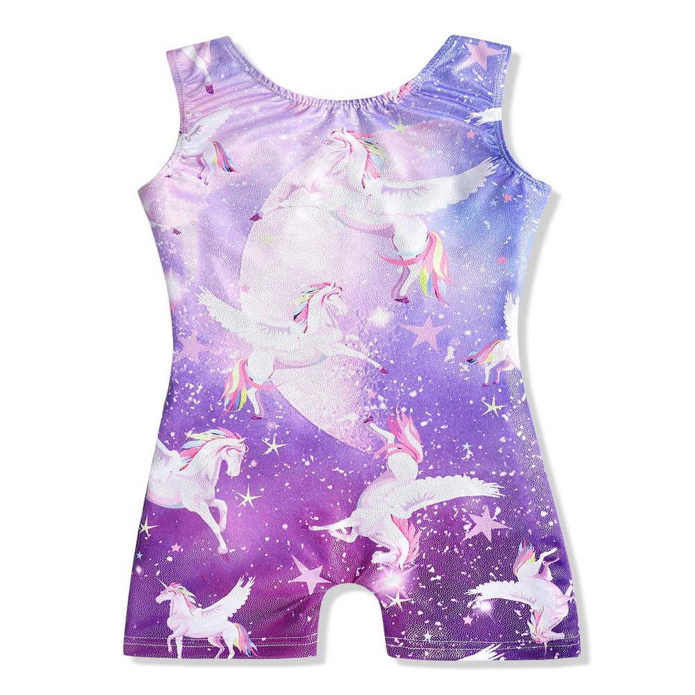 HOZIY Leotards for Toddler Girls Gymnastics 2t 3t Dance Biketards Toddlers Bodysuits Purple Blue