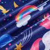 Girls Gymnastics Leotards With Shorts Size 5-6 Years Old 5t Sparkly Biketards Rainbow Stars Galaxy Blue Purple view 4