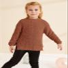 GAMISOTE Girl's Fuzzy Warm Sweater Crew Neck Chunky Side Slit Jumper Pullover Outwear (Orange, 13_Years) view 2