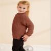 GAMISOTE Girl's Fuzzy Warm Sweater Crew Neck Chunky Side Slit Jumper Pullover Outwear (Orange, 13_Years) view 3