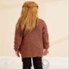 GAMISOTE Girl's Fuzzy Warm Sweater Crew Neck Chunky Side Slit Jumper Pullover Outwear (Orange, 13_Years) view 4