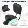 MOONCOOL Oversized Bike Seat with Backrest, 11.5"  9.5" Wide Padded Saddle with Back-Support Cushion, Fits 7/8 (22.2 mm) Seat Posts for Bicycle, Tricycle & Exercise Bikes view 3