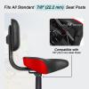 MOONCOOL Oversized Bike Seat with Backrest, 11.5"  9.5" Wide Padded Saddle with Back-Support Cushion, Fits 7/8 (22.2 mm) Seat Posts for Bicycle, Tricycle & Exercise Bikes view 4