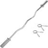 2" diameter standard Olympic Super Curl Barbell Curl Bar weight barbell, 47" /60" (Silver-47") view 1