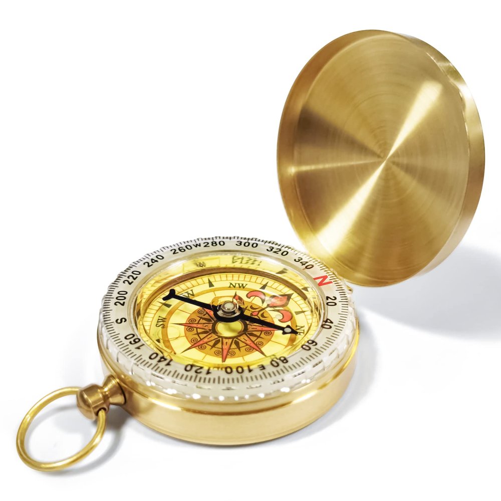 Bahfir Camping Survival Compass for Hiking, Kids, Camping Hunting, Outdoor Military Navigation Tool