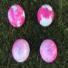 BuyBocceBalls Listing - Unique Bocce Set - 4 Pack of 107mm Marbleized Pink and White Balls view 1