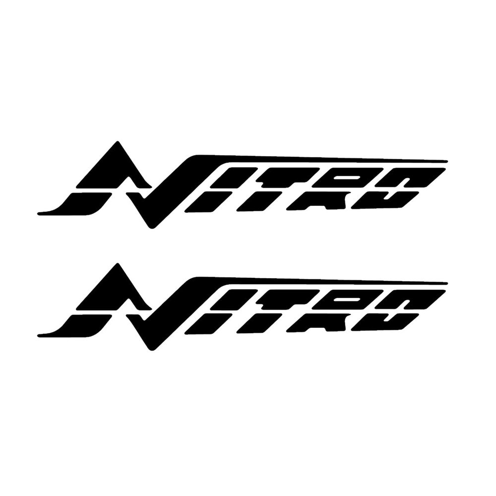 Imagnt Studio Graphics Set of 2 Boat Hull Marine Grade Vinyl Decals fits Nitro Boat, Restoration Stickers Select Size and Color (36 inches, Black)