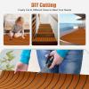 LOYALHEARTDY EVA Foam Faux Teak Boat Decking Sheet 94.5x35.4/94x47/106x35 Inch Non-Skid Self-Adhesive Sea Deck Marine Yacht RV Boat Flooring Mat (Brown with Black Stripes, 106''x35'') view 3