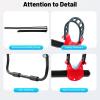 WANLECY Trunk Bike Rack 3-Bike Capacity, Carbon Steel Hitch-Free Car Rack with Anti-Slip Slots & Safety Straps, Rear Mount Bicycle Carrier for SUVs, Sedans, Minivans view 4