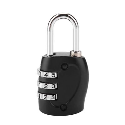 Hard to Crack Practical Black Luggage Password Lock, Compact Size Anti-theft Suitcase Password Lock, Backpack Toolboxes for Lockers Luggage