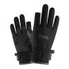 Men's Winter Warm Gloves Wool Lining Knitted Warm Fingerless Gloves (Color : Black, Size : XL) view 1