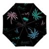 Travel Umbrella Windproof Automatic Umbrella, Colorful Neon Palm Trees Folding Umbrella, Waterproof Compact Sun & Rain Umbrellas for Women Men Kid view 1