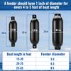 Affordura Boat Fender 4 Pack Boat Bumpers Fenders 6.5 Inch with 4 Ropes, Boat Bumpers for Pontoon Boat Fenders Inflatable (Black) view 2