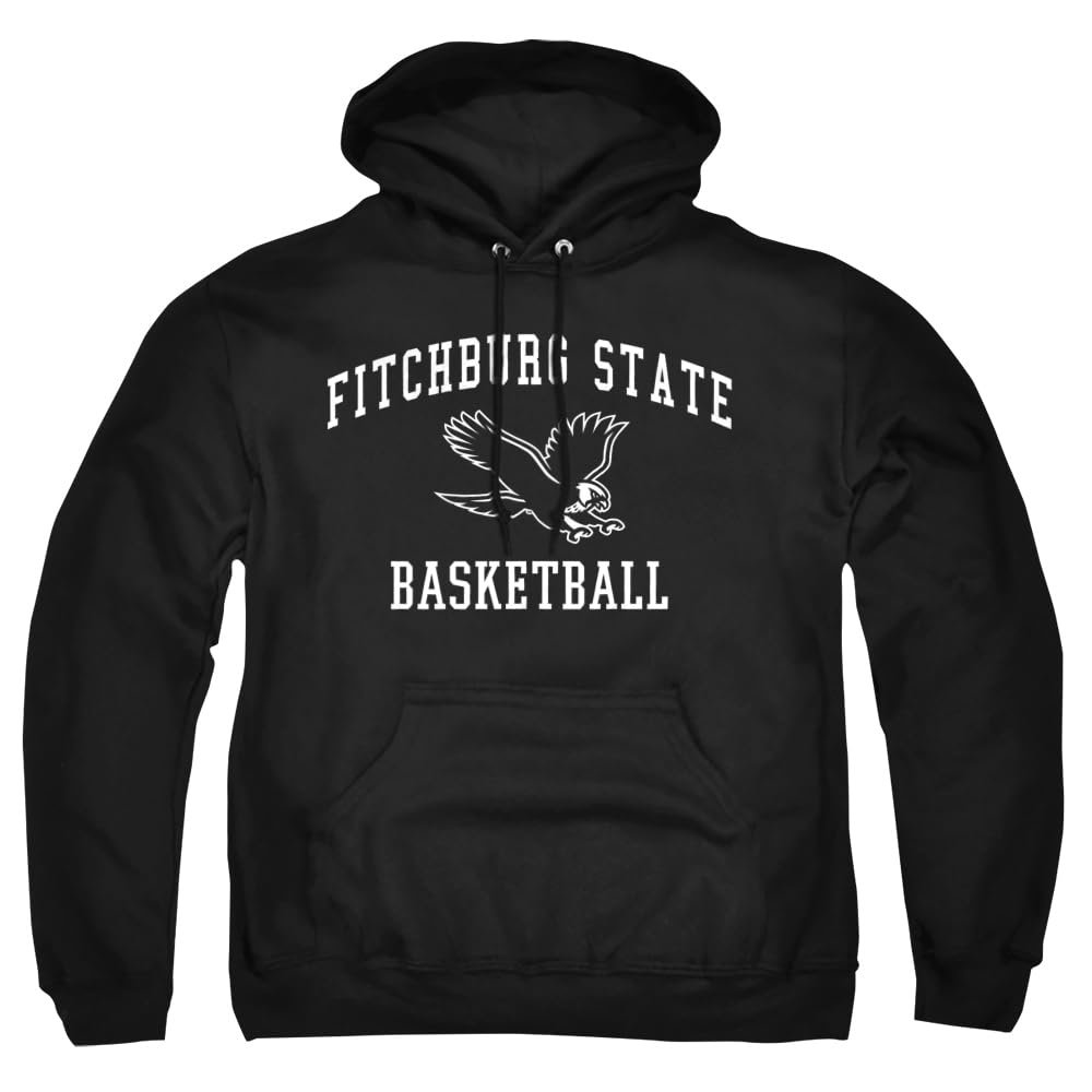 Fitchburg State University Official Basketball Unisex Adult Pull-Over Hoodie, Black, 3X-Large