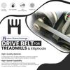 Flexonic Motor Drive Belt 19" 8 Ribs High Strength Black Rubber V-Belts Micro V Treadmill Motor Belt OEM Equipment Replacement Part 395711 393646 Works with T 12.0 C 1070 Pro view 2