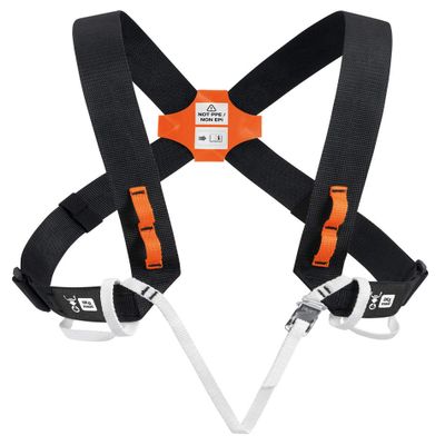 PETZL EXPLO Shoulder Straps for CROLL with Gear Loops - Black/Orange