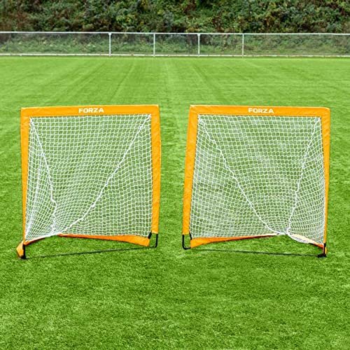 FORZA Flash Pop-Up Lacrosse Goals | Single or Pair | Setup in Seconds! | Perfect for Backyard and Training (Pair)