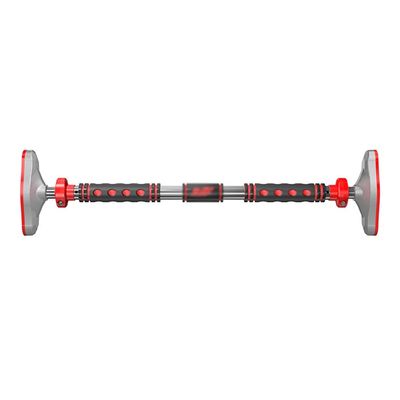 Pull-Up Bars Horizontal Bar Door Horizontal Bar Indoor Adult Kid Pull-up Device Home Exercise Equipment Training Horizontal Bar Strength Training Equipment (Color : Red, Size : 115-145cm)