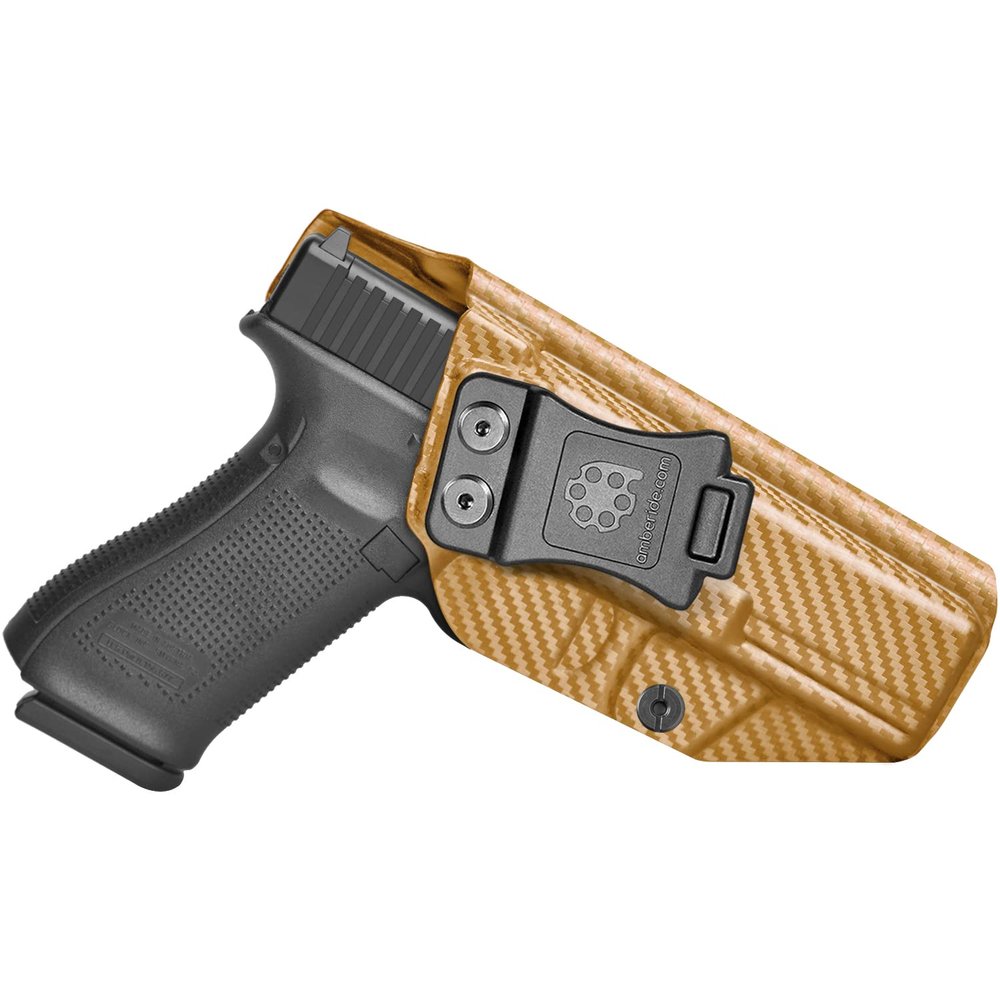 Amberide Glock 17/22 / 31 IWB Holster, Kydex-Boltaron Inside Waistband Holster for Glock 17, Glock 22 & Glock 31 Pistols, Gen 15, Secure Retention, 030 Adjustable Cant
