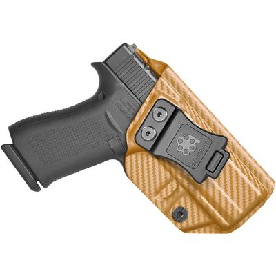 Amberide Glock 43/43X IWB Holster, Kydex-Boltaron Inside Waistband Fit Glock 43 & 43X Pistols, Secure Retention, Low-Print Design, 030 Adjustable Cant
