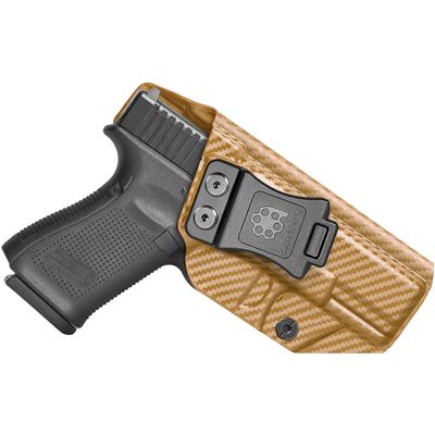 Amberide Glock 19 IWB Holster, Kydex-Boltaron Inside Waistband Holster for Glock 19/19X/44/45/23/32 Gen 15, Concealed Carry, Adjustable 030 Cant, Secure Retention, Low-Print Design