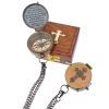 Engraved Personalized Inscription Antique Brass Compass Engraved with Leather Case Son Mom Children Gift Baptism Birthday Easter Decor view 2