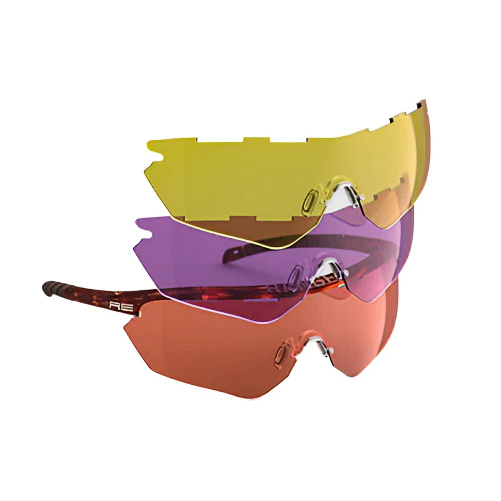 Randolph Eyewear Phantom 2.0 Shooting Glasses for Men or Women  Interchangeable 3-Lens Protective Eyewear Shooting Glasses Set, Sports Sunglasses (Tortoise Frame/Med Yellow)