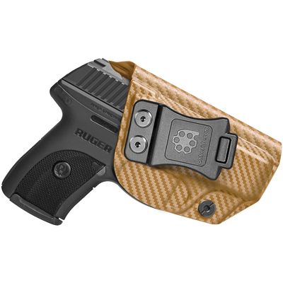 Amberide Ruger LC9/LC9s/LC380/EC9s IWB Holster,Kydex-Boltaron Inside Waistband Fit Ruger LC9 Series 9mm/.380,Secure Retention,Quick Draw,030 Cant
