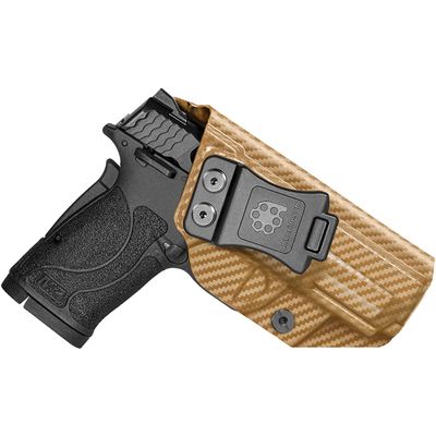 Amberide M&P 380 Shield EZ IWB Holster,Kydex-Boltaron Inside Waistband Fit S&W M&P 380 Shield EZ .380,Secure Retention,Quick Draw,030 Cant