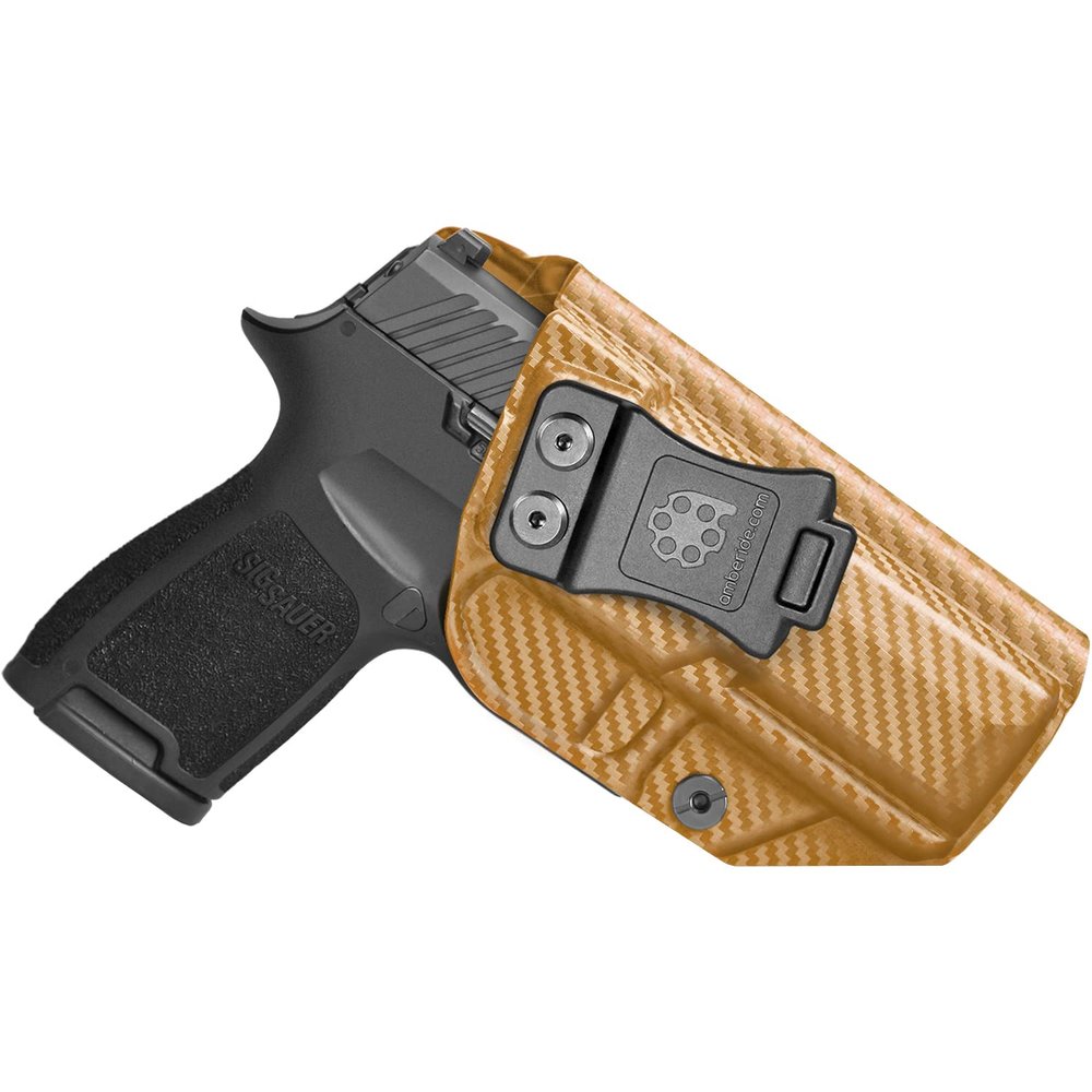 Amberide Sig P320 Carry/Compact/M18 IWB Holster,Kydex-Boltaron Inside Waistband Fit Sig P320 Carry Compact M18 9mm/.40,Secure Retention,Quick Draw,030 Cant